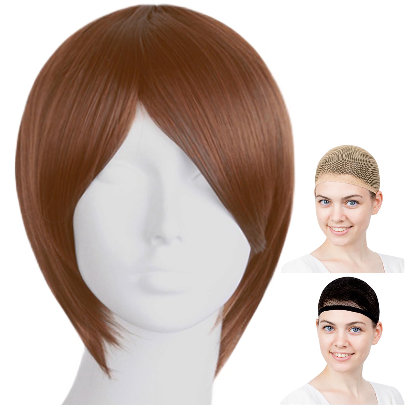 CaseEden Cosplay Wig, Premium, Smooth Short Hair, Short Brown, Dark Brown, 6068
CaseEden Cosplay Wig, Premium, Smooth Short Hair, Short Brown, Dark Brown, 6068