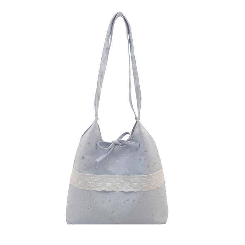 New Bow Lace Large Capacity Tote Bag Fairy Fresh Star Student Underarm Shoulder Bag синій
New Bow Lace Large Capacity Tote Bag Fairy Fresh Star Student Underarm Shoulder Bag синій