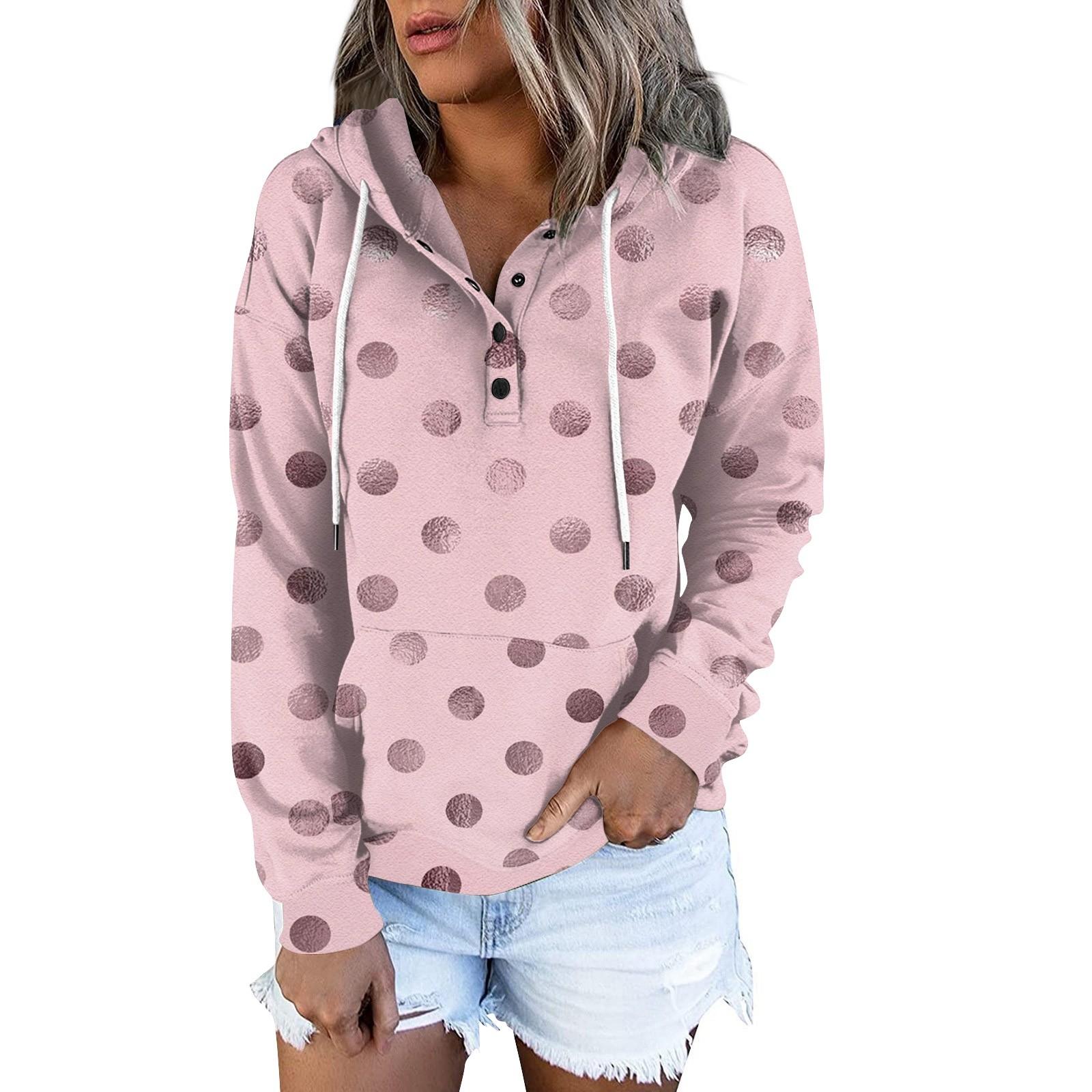 Женские пуловеры с капюшоном, топы с принтом, повседневные толстовки с карманами на пуговицах и длинными рукавами M розовый
Женские пуловеры с капюшоном, топы с принтом, повседневные толстовки с карманами на пуговицах и длинными рукавами M розовый