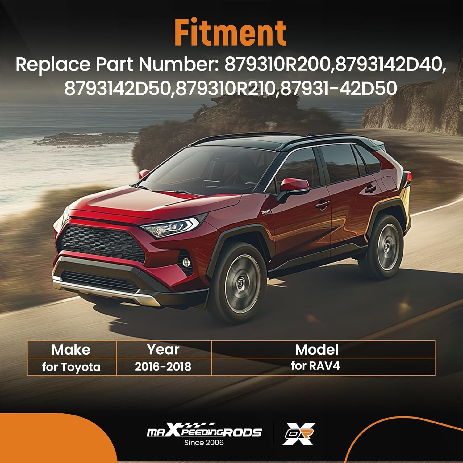 maXpeedingrods Замена зеркала заднего вида с подогревом для пассажирской стороны Toyota RAV4 2016 2017 2018, 879310R200 Вид сбоку Зеркало с опорной пластиной Passenger Side (Right) 
maXpeedingrods Замена зеркала заднего вида с подогревом для пассажирской стороны Toyota RAV4 2016 2017 2018, 879310R200 Вид сбоку Зеркало с опорной пластиной Passenger Side (Right)
