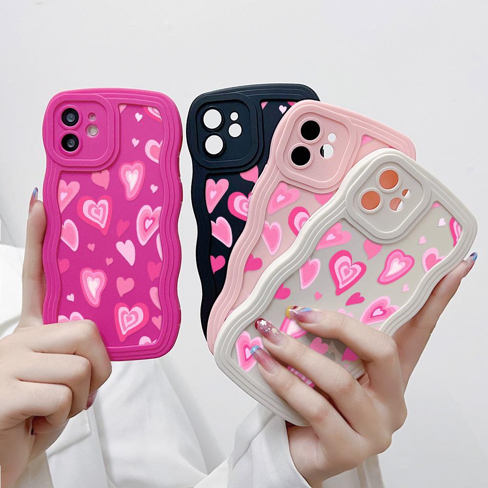 Cute INS Korean Love Heart Phone Case For iPhone 13 Case iPhone 11 12 15 16 14 Pro Max XR XS X 7 8 Plus SE Soft Curly Wave Cover For iPhone 12 Pro
Cute INS Korean Love Heart Phone Case For iPhone 13 Case iPhone 11 12 15 16 14 Pro Max XR XS X 7 8 Plus SE Soft Curly Wave Cover For iPhone 12 Pro