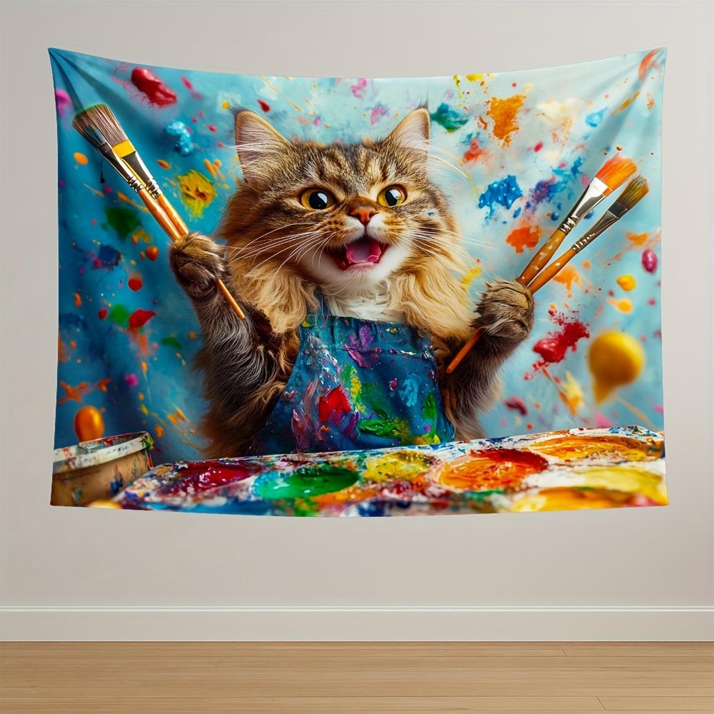 Creative Artist Cat Tapestry Wall Decor for Bedroom Living Room Cozy Atmosphere Fun Home Charm and Unique Style Enhancement 74x94cm(29x37in)
Creative Artist Cat Tapestry Wall Decor for Bedroom Living Room Cozy Atmosphere Fun Home Charm and Unique Style Enhancement 74x94cm(29x37in)