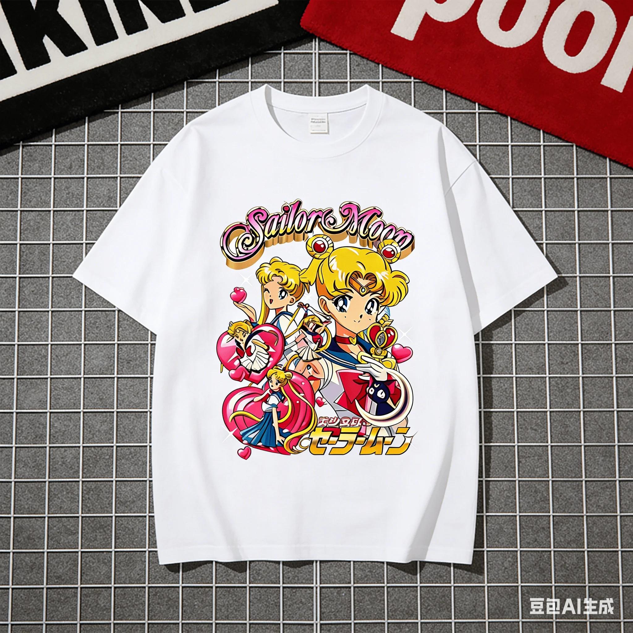 Pastel Pink Oversized Sailor Moon Graphic T-Shirt with Multiple Tsukino Usagi Illustrations, Luna Cat, Retro Lettering 4XL
Pastel Pink Oversized Sailor Moon Graphic T-Shirt with Multiple Tsukino Usagi Illustrations, Luna Cat, Retro Lettering 4XL