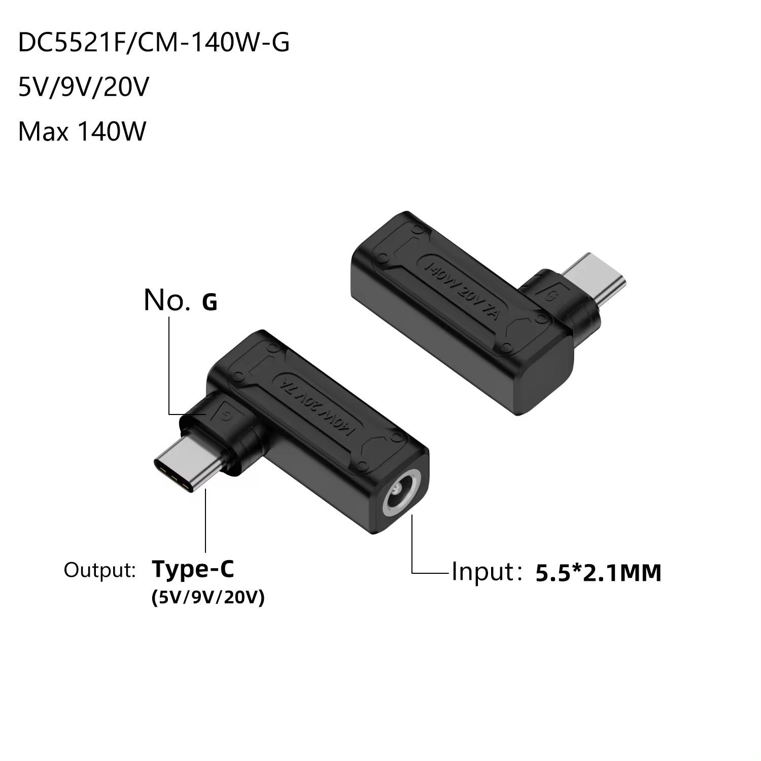 DC 5.5x2.1 Female to Type-C Male Mini Converter 140W Charging Adapter for Laptop As Shown A
DC 5.5x2.1 Female to Type-C Male Mini Converter 140W Charging Adapter for Laptop As Shown A