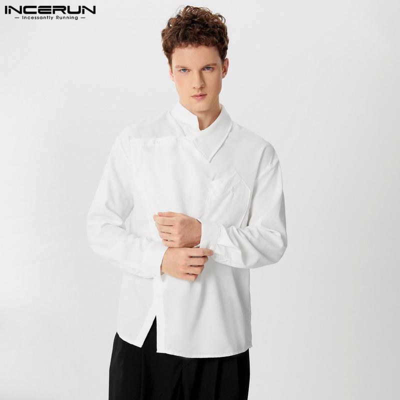 INCERUN Весенние элегантные мужские однотонные рубашки с длинными рукавами L
INCERUN Весенние элегантные мужские однотонные рубашки с длинными рукавами L