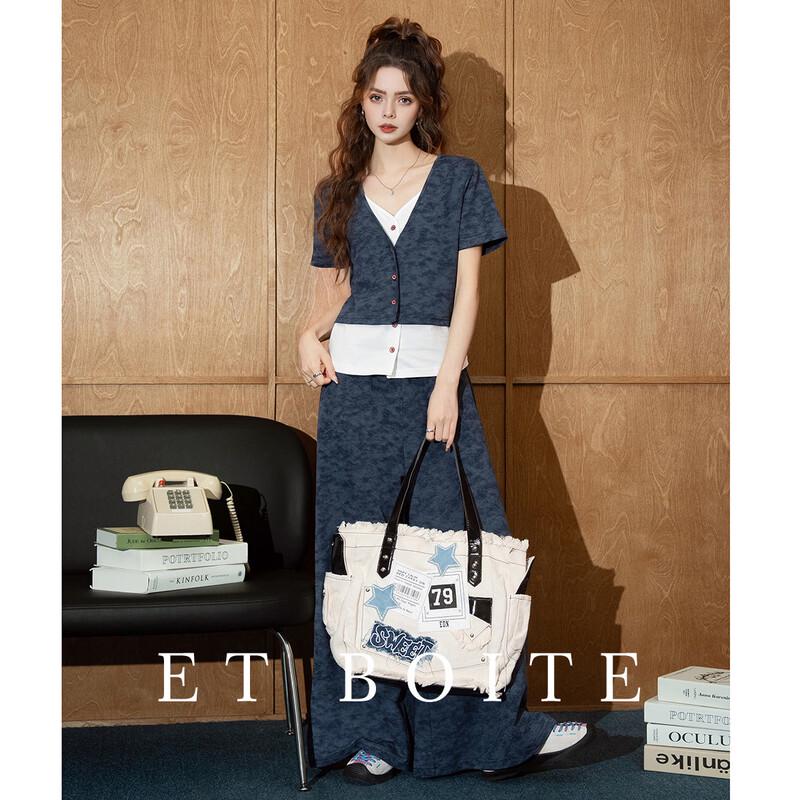 Women s French Box Design V-Neck T-Shirt & Wide-Leg Pants Set L
Women s French Box Design V-Neck T-Shirt & Wide-Leg Pants Set L