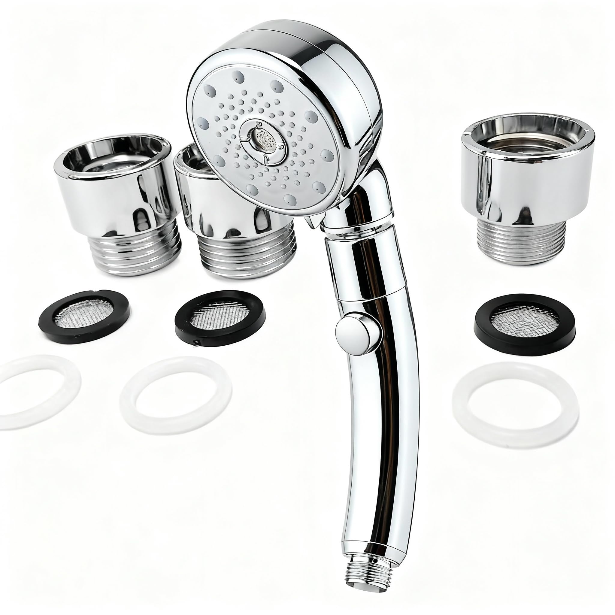 Shower Head with Handheld Water Shut-off, Multi-Stage Water Flow, G1/2 Compatible, 4/8 Spout Compatible, Japanese Adapter Included, Easy Installation,
Shower Head with Handheld Water Shut-off, Multi-Stage Water Flow, G1/2 Compatible, 4/8 Spout Compatible, Japanese Adapter Included, Easy Installation,