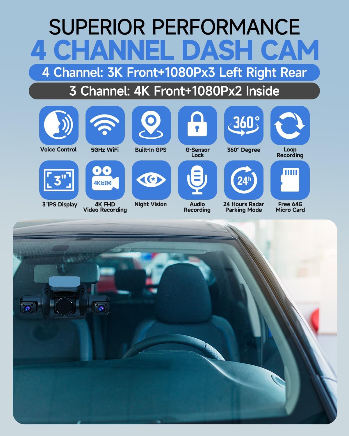 V8PLUS Cam with 11.5ft Type-C Hardwire Kit for 24H Parking Mode United States
V8PLUS Cam with 11.5ft Type-C Hardwire Kit for 24H Parking Mode United States