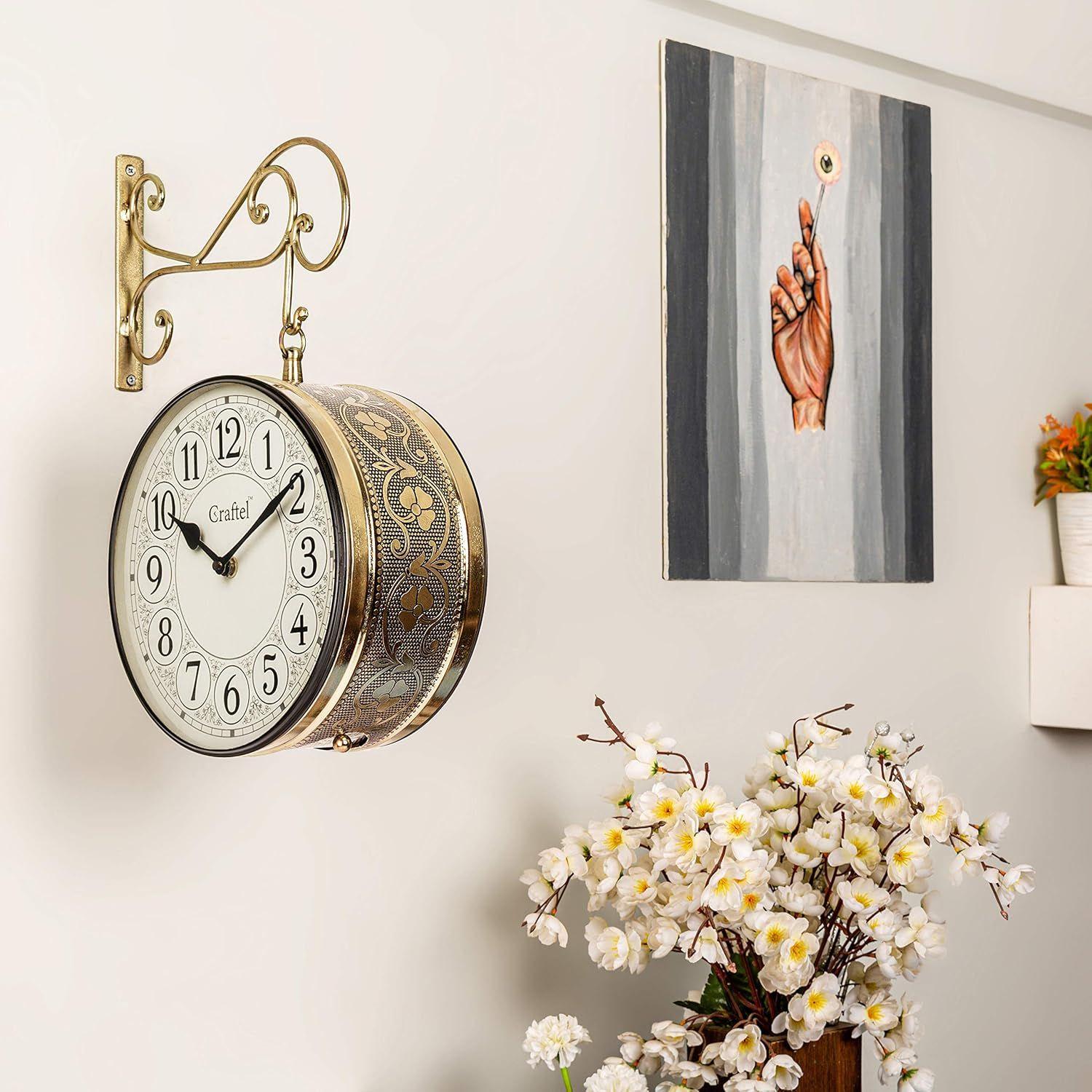 Металлические аналоговые двусторонние винтажные вокзальные настенные часы для дома 12 INCH
Металлические аналоговые двусторонние винтажные вокзальные настенные часы для дома 12 INCH