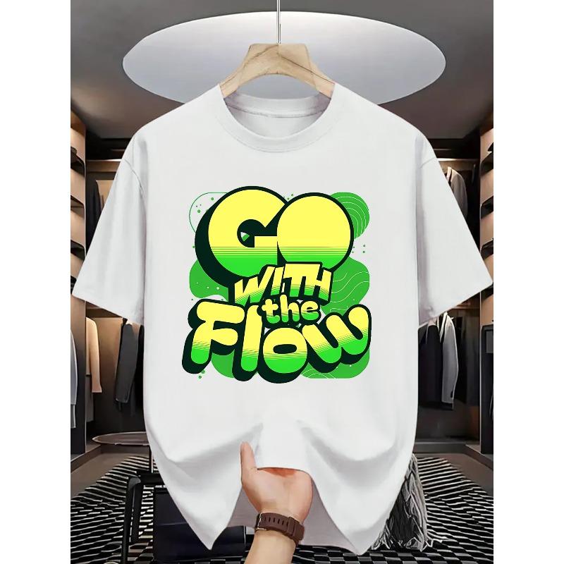 European sizes Men S Summer Graphic T-Shirt - Go with the Flow Vibrant Yellow & Green Print, Casual Round Neck Short Sleeve Tee S белый
European sizes Men S Summer Graphic T-Shirt - Go with the Flow Vibrant Yellow & Green Print, Casual Round Neck Short Sleeve Tee S белый