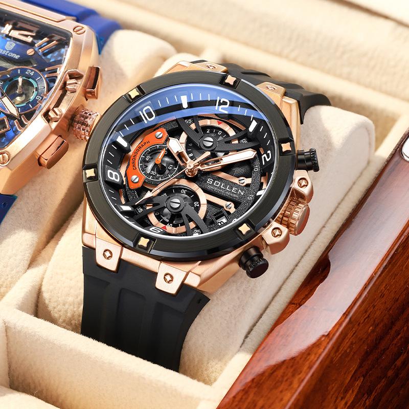 Nordic Men s Quartz Watch with Black Silicone Strap Gift Box Packaging (See Details Page)
Nordic Men s Quartz Watch with Black Silicone Strap Gift Box Packaging (See Details Page)