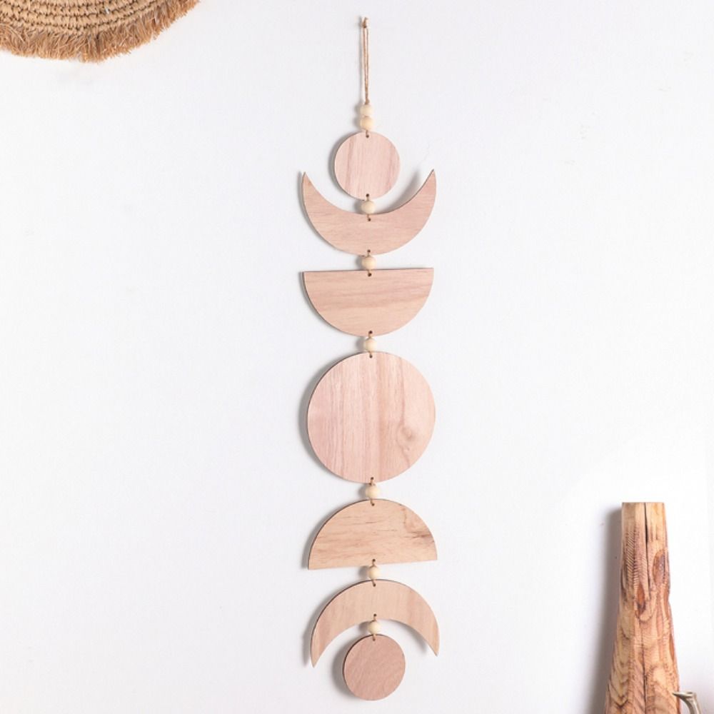 Hand Woven Moon Phase Garland Wall Decor Celestial Ornament Wood Chip Pendant Wooden Pendant B 
Hand Woven Moon Phase Garland Wall Decor Celestial Ornament Wood Chip Pendant Wooden Pendant B