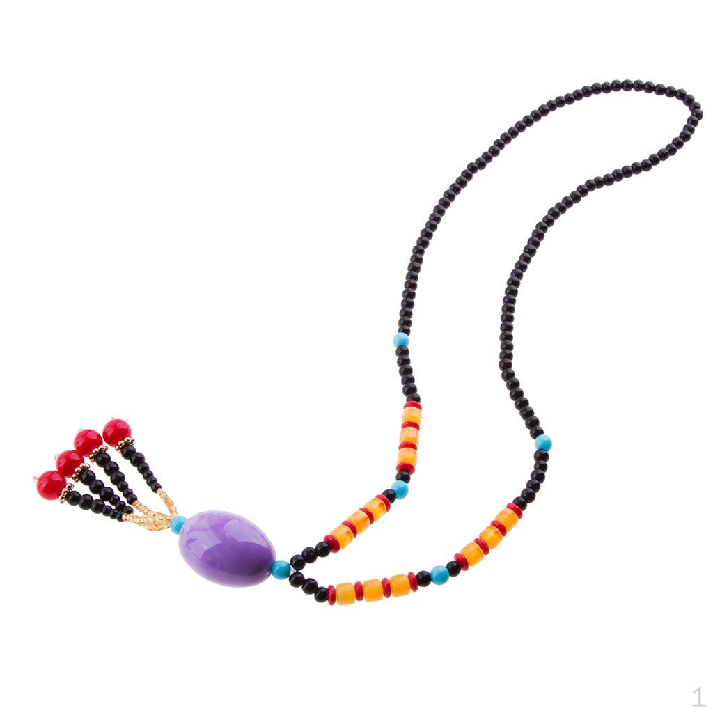 Bohemian Ethnic Multi-color Tassel Beads Pendant Sweater Chain Necklace for Women Vintage Jewelry Purple
Bohemian Ethnic Multi-color Tassel Beads Pendant Sweater Chain Necklace for Women Vintage Jewelry Purple
