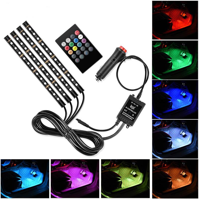 E6 48-Lamp Voice Control Car Ambient Light Strip Cigarette Lighter 12V Colorful LED Music Light Bar Type A
E6 48-Lamp Voice Control Car Ambient Light Strip Cigarette Lighter 12V Colorful LED Music Light Bar Type A