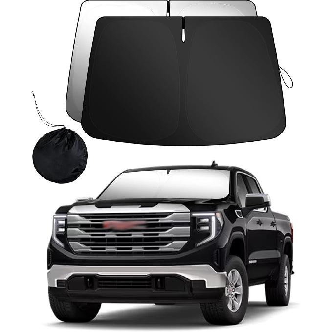 Front Windshield Sunshade Compatible with GMC (2019-2024) Sierra 1500 2500 3500 SLT, AT4, Denali Pickup Accessories - 210T Double Layer Foldable серебряный
Front Windshield Sunshade Compatible with GMC (2019-2024) Sierra 1500 2500 3500 SLT, AT4, Denali Pickup Accessories - 210T Double Layer Foldable серебряный