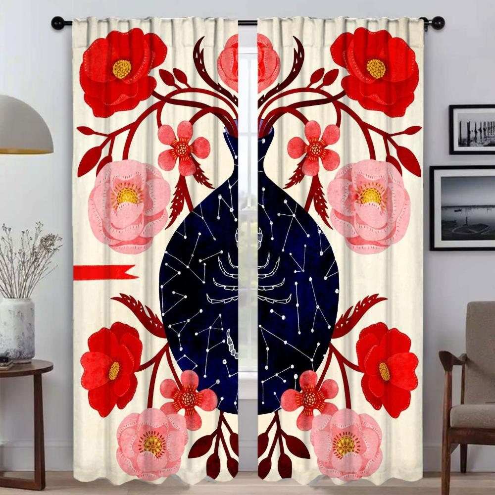 Retro Flower Curtains for Living Room Curtain for Room 2 Panel Shades Halloween Decoration Home Interior Curtains Partition W50xH70cmx2pcs-CL
Retro Flower Curtains for Living Room Curtain for Room 2 Panel Shades Halloween Decoration Home Interior Curtains Partition W50xH70cmx2pcs-CL