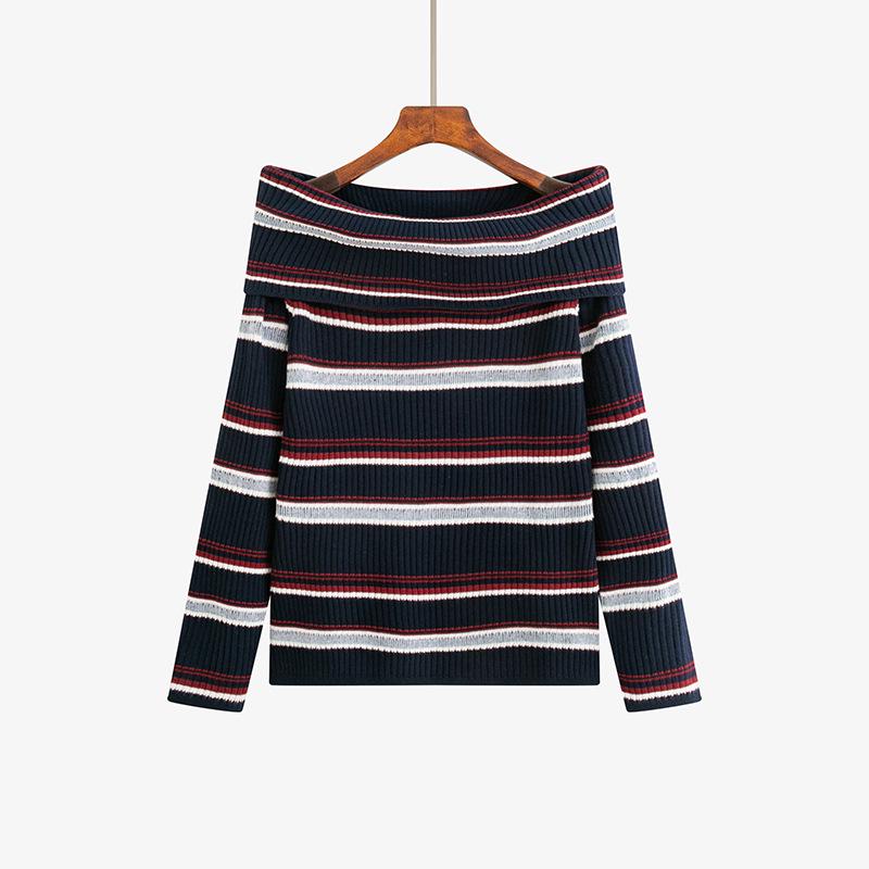 Plus Size Women s One-Shoulder Striped Knit Sweater - Winter 2025 Slimming Design XXXL (90-110 kg) темно-синього кольору
Plus Size Women s One-Shoulder Striped Knit Sweater - Winter 2025 Slimming Design XXXL (90-110 kg) темно-синього кольору