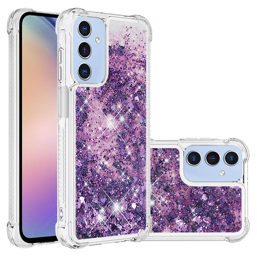 For Samsung Galaxy A26 5G TPU Case Glitter Quicksand Shockproof Phone Back Cover Dark Purple/Hearts
For Samsung Galaxy A26 5G TPU Case Glitter Quicksand Shockproof Phone Back Cover Dark Purple/Hearts