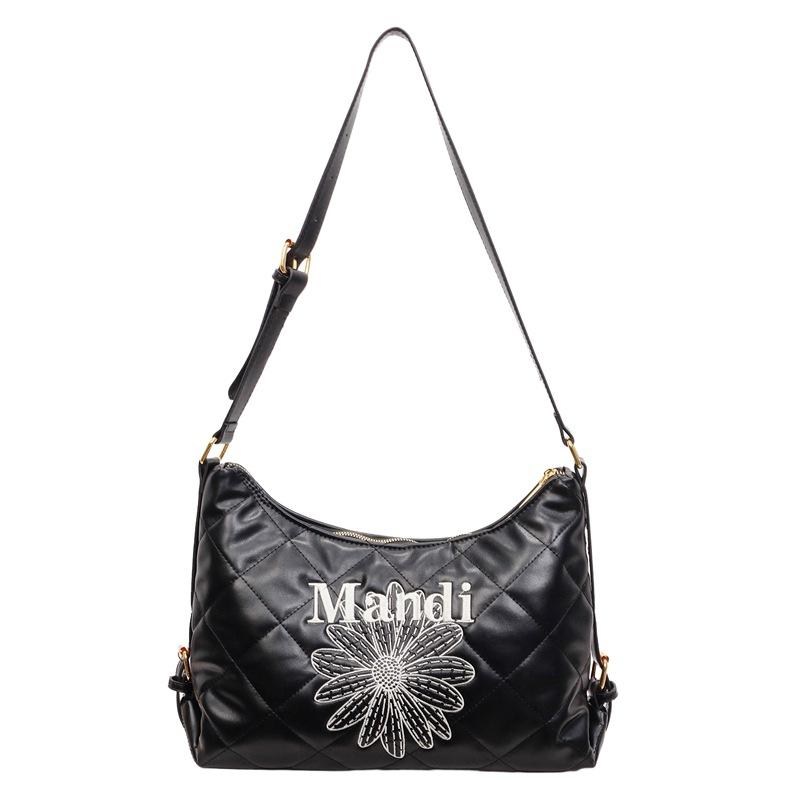 New Embroidered Flower Single Shoulder Underarm Bag, Versatile for Daily Use, Large Capacity, Solid Color, Trendy Women s Bag One size fits all чёрный
New Embroidered Flower Single Shoulder Underarm Bag, Versatile for Daily Use, Large Capacity, Solid Color, Trendy Women s Bag One size fits all чёрный