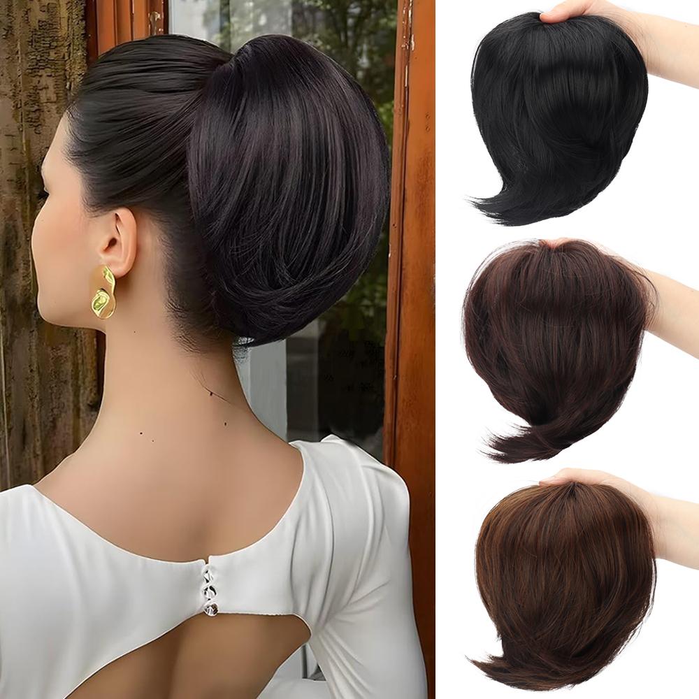 MERISIHAIR Synthetic Short Straight Hair Bun Extensions Elastic Hair Bun Scrunchies Hairpieces Ponytail For Women Daily Wear 20cm
MERISIHAIR Synthetic Short Straight Hair Bun Extensions Elastic Hair Bun Scrunchies Hairpieces Ponytail For Women Daily Wear 20cm