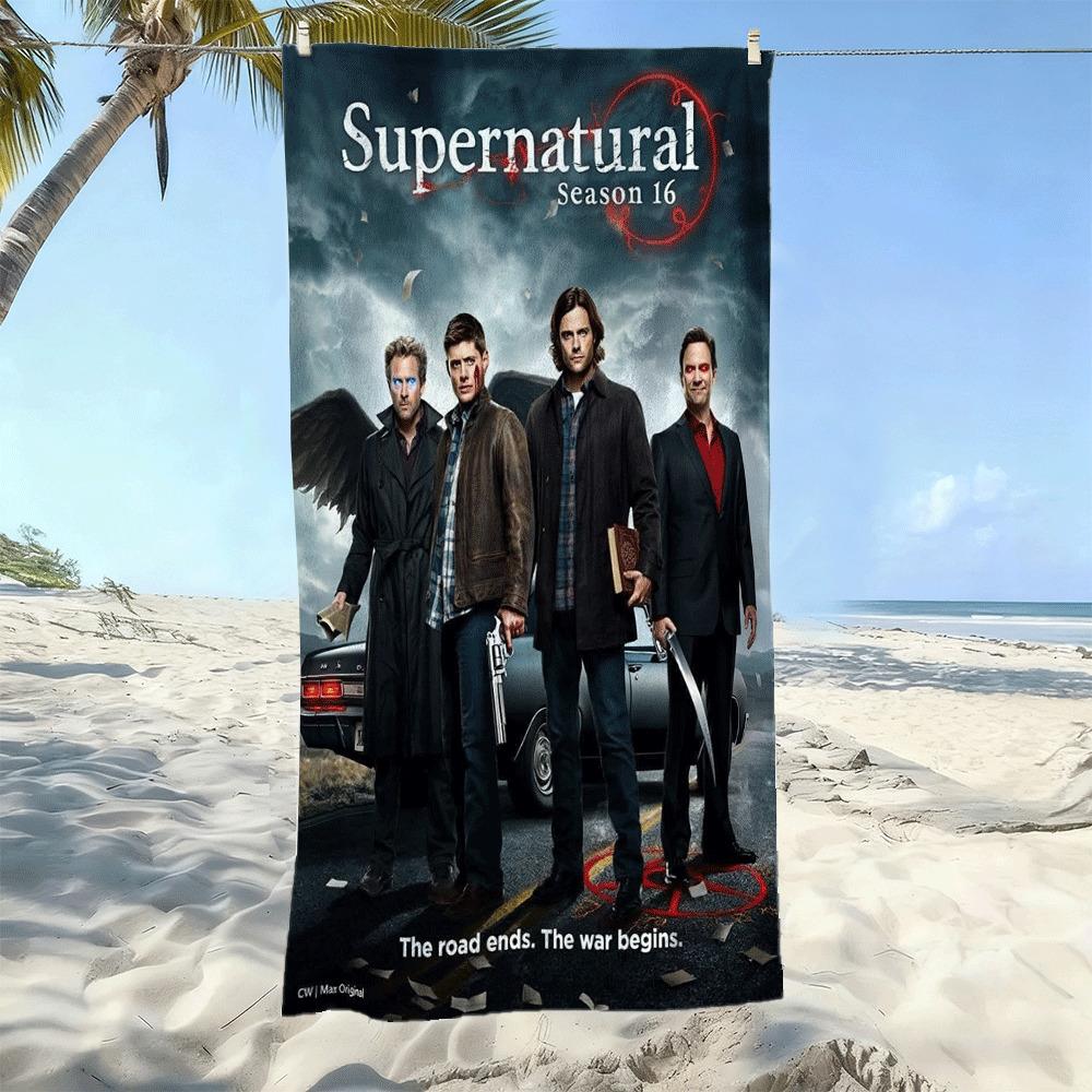 1pc Supernatural Beach Towel, Polyester Lightweight Quick Dry Soft Towel, Winchester Brothers Poster Design, for Swimming Surfin W40*H60(CM)
1pc Supernatural Beach Towel, Polyester Lightweight Quick Dry Soft Towel, Winchester Brothers Poster Design, for Swimming Surfin W40*H60(CM)