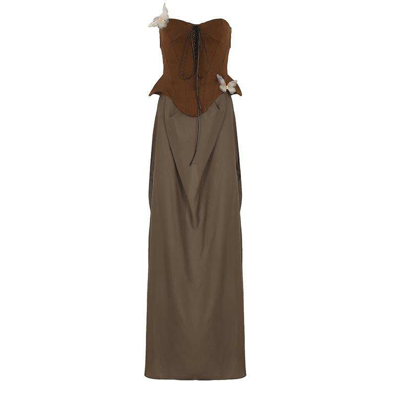 Vacation Style Butterfly Dress for Women with Removable Hem, Slim Strapless Bramble Skirt, Temperament Hot Girl Tall Long Skirt L
Vacation Style Butterfly Dress for Women with Removable Hem, Slim Strapless Bramble Skirt, Temperament Hot Girl Tall Long Skirt L