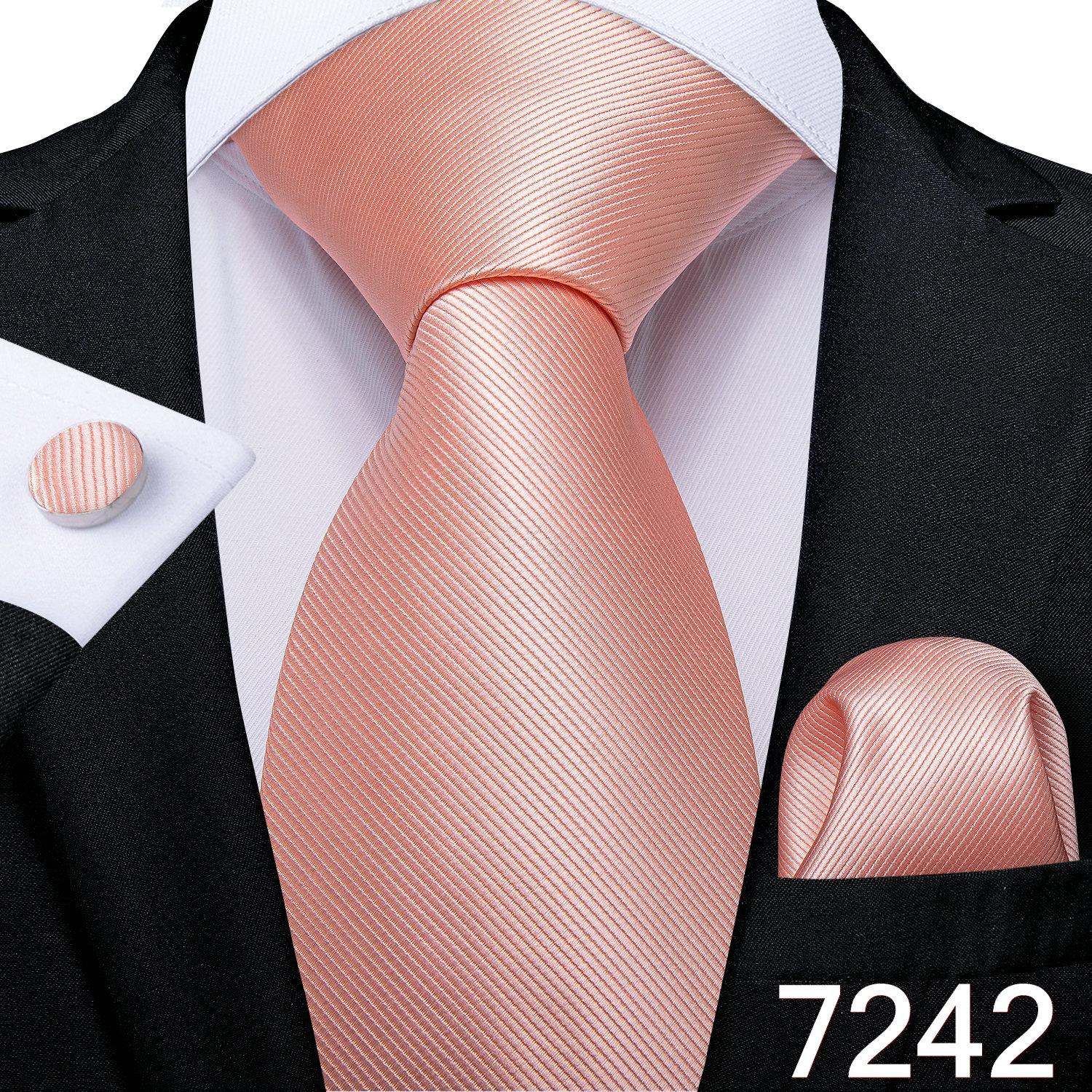 Мужские галстуки Dibangu, розовый шелковый тканый галстук в полоску с узором пейсли, набор запонок для свадебного галстука N-7242
Мужские галстуки Dibangu, розовый шелковый тканый галстук в полоску с узором пейсли, набор запонок для свадебного галстука N-7242