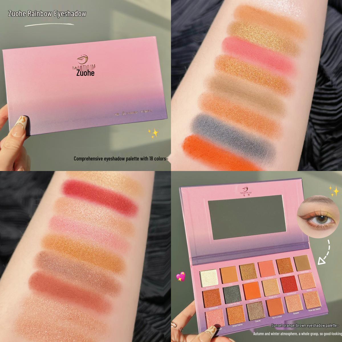 Rainbow 18-Color Eyeshadow Palette: Matte, Shimmer, Glitter - Perfect for Makeup Artists & Stage Use; Easy Application.
Rainbow 18-Color Eyeshadow Palette: Matte, Shimmer, Glitter - Perfect for Makeup Artists & Stage Use; Easy Application.