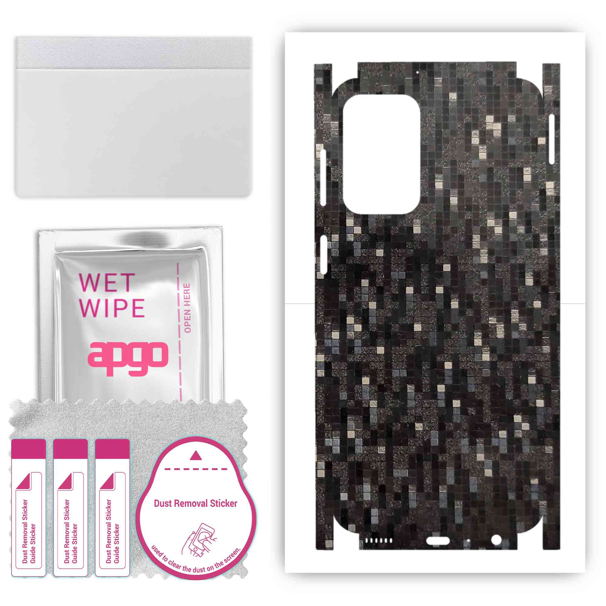 apgo Protective Skin Sticker for the back+sides compatible with Samsung Galaxy A23, Full Wrap Film, Foil, Vinyl - Pattern Carbon Black Pixel
apgo Protective Skin Sticker for the back+sides compatible with Samsung Galaxy A23, Full Wrap Film, Foil, Vinyl - Pattern Carbon Black Pixel