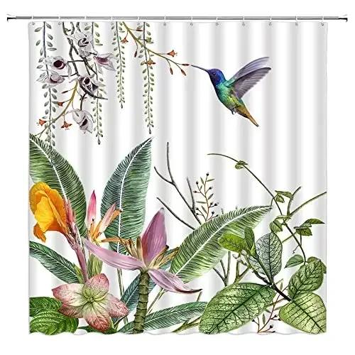 Tropical Plant Shower Curtain Watercolor Floral Hummingbird Green Leaves Botanical Jungle Sanitary Napkin Curtain Bathroom De W60H190(CM)-1 Pcs
Tropical Plant Shower Curtain Watercolor Floral Hummingbird Green Leaves Botanical Jungle Sanitary Napkin Curtain Bathroom De W60H190(CM)-1 Pcs