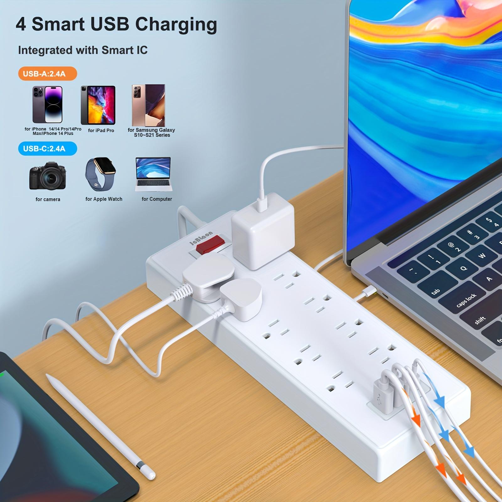 Socket Extender - Plug Extension Cord with 10 Outlets and 4 USB Ports, 5ft Power Strip Surge Protector,1625W/13A,Wall Mountable US Plug чорний
Socket Extender - Plug Extension Cord with 10 Outlets and 4 USB Ports, 5ft Power Strip Surge Protector,1625W/13A,Wall Mountable US Plug чорний