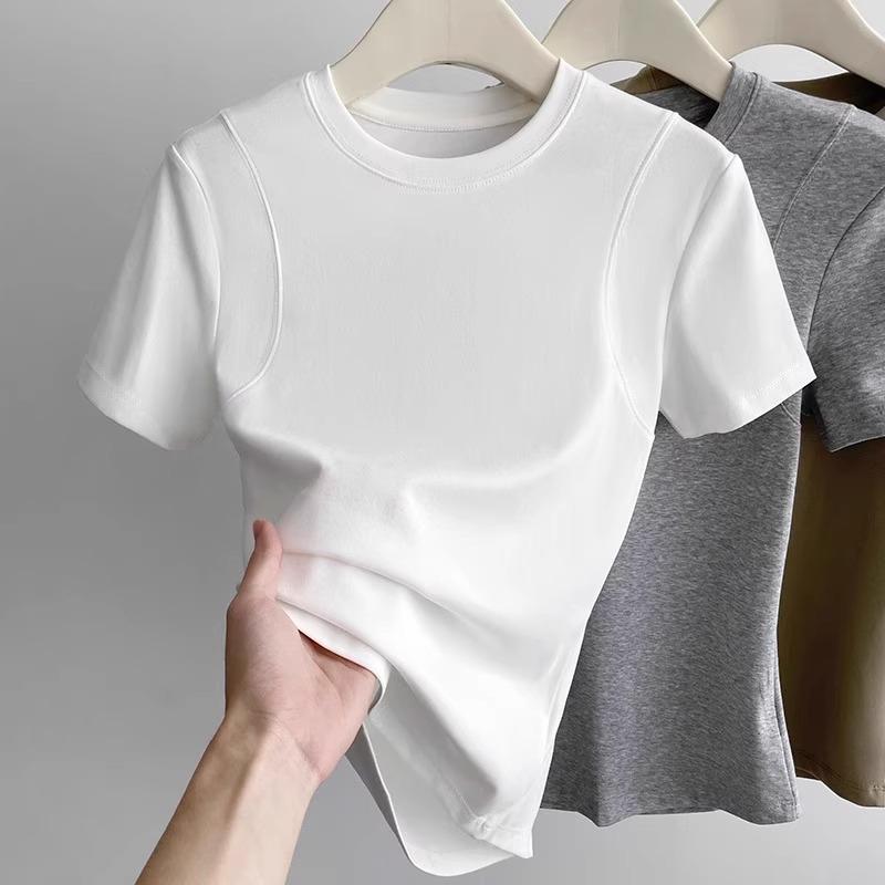 Women s Slim Fit White Fishbone Print Short Sleeve T-Shirt for Spring and Autumn L
Women s Slim Fit White Fishbone Print Short Sleeve T-Shirt for Spring and Autumn L