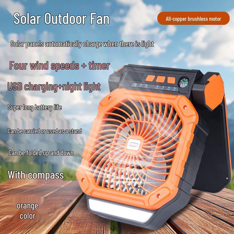 Rechargeable Solar-Powered Outdoor Fan: Portable Strong Wind Cooler for Camping, Fishing, Tent with Timer 6-inch Wind Power
Rechargeable Solar-Powered Outdoor Fan: Portable Strong Wind Cooler for Camping, Fishing, Tent with Timer 6-inch Wind Power