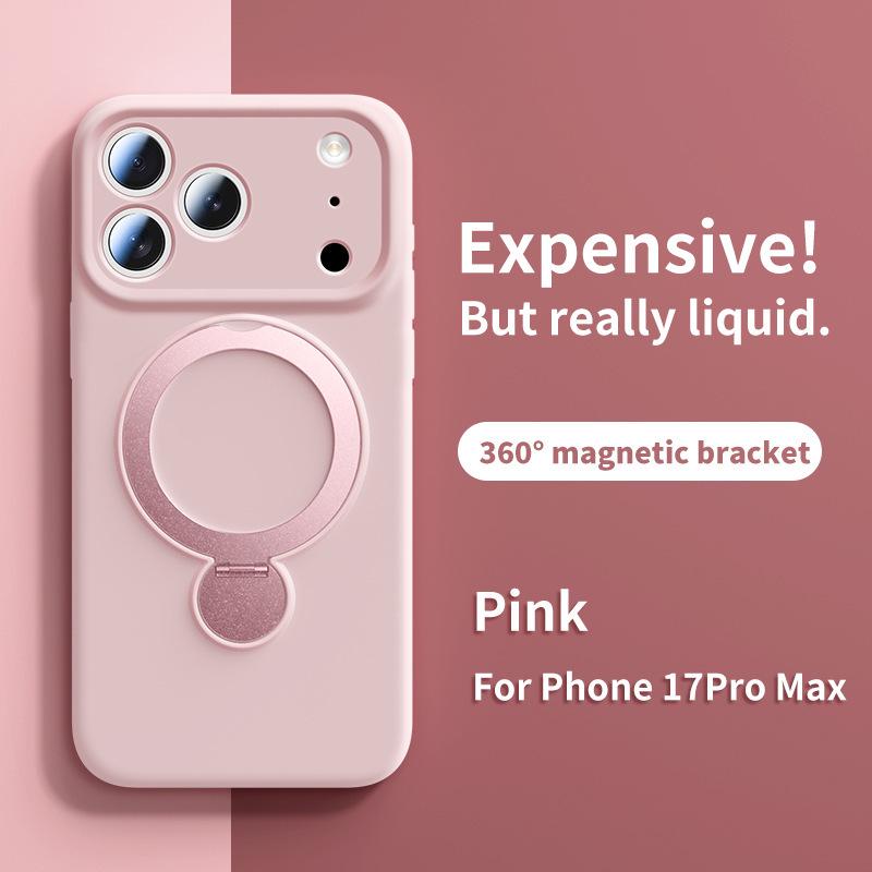 iPhone 17 Pro Liquid Silicone Case with 360° Rotating Stand, Drop-proof, Precision Cut for Apple 16. iPhone 17 Pro Max
iPhone 17 Pro Liquid Silicone Case with 360° Rotating Stand, Drop-proof, Precision Cut for Apple 16. iPhone 17 Pro Max