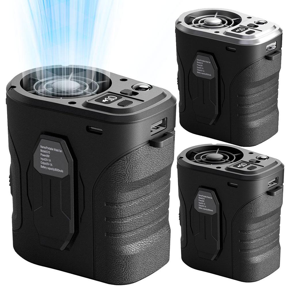 USB Clip On Fan Multifunctional Waist Clip Fan Rechargeable Body Fan 5 Speed with LED Light for Traveling Fishing Camping
USB Clip On Fan Multifunctional Waist Clip Fan Rechargeable Body Fan 5 Speed with LED Light for Traveling Fishing Camping