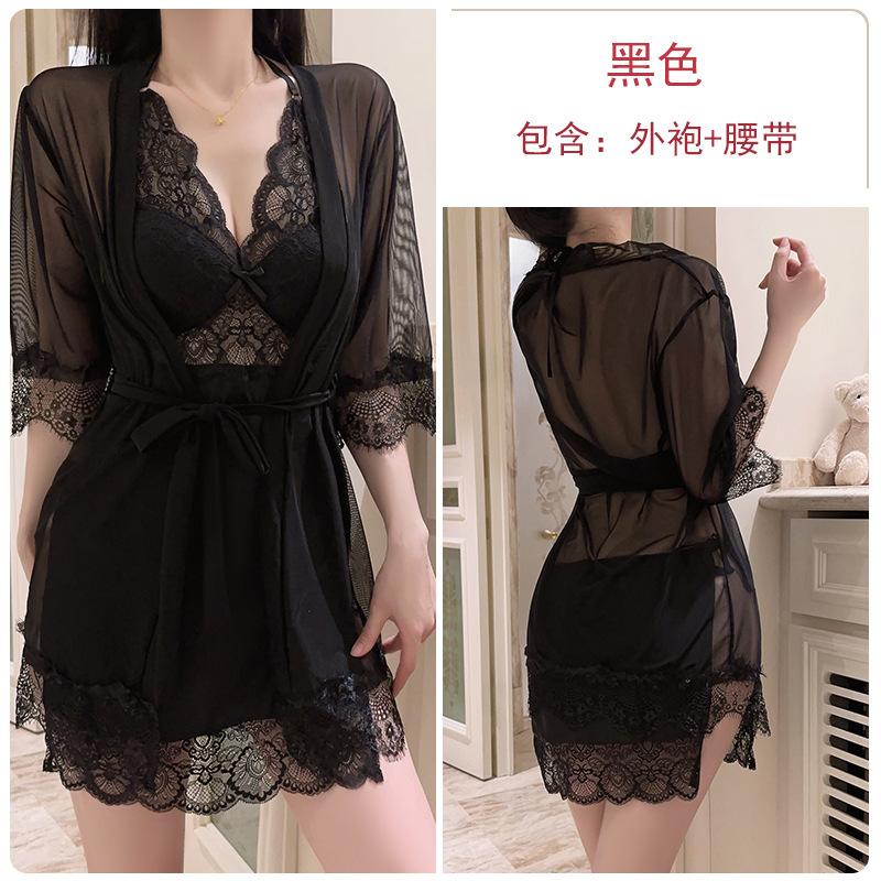 Pure desire silky satin underwear sweet lace sexy plus chest pad neck nightdress robe women s suit One size fits all
Pure desire silky satin underwear sweet lace sexy plus chest pad neck nightdress robe women s suit One size fits all