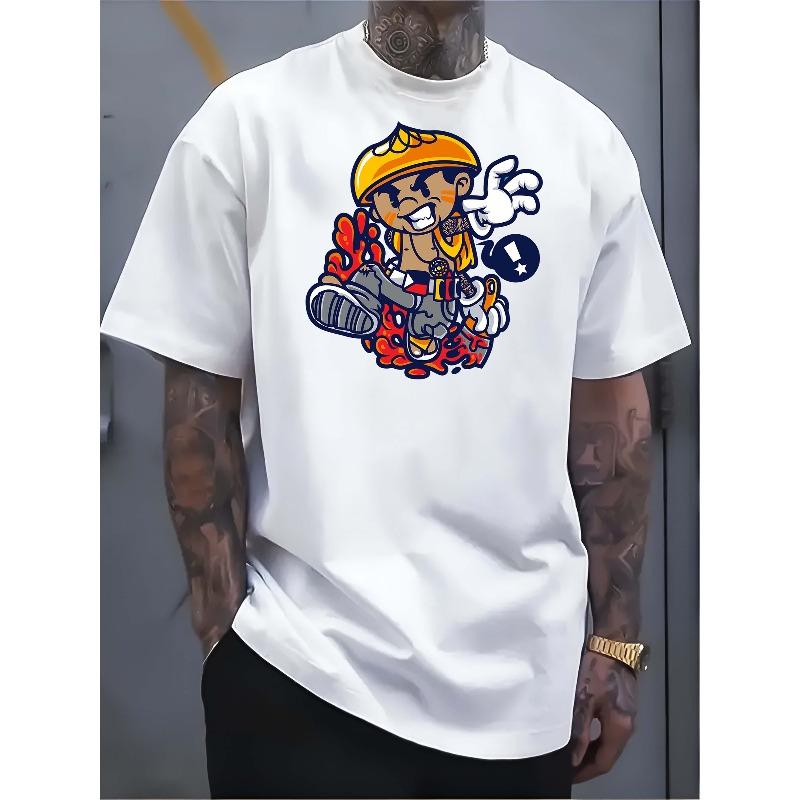 European Size Men s Pure - Cotton White T - shirt: a cartoon character with a fire and a helmet 4XL білий
European Size Men s Pure - Cotton White T - shirt: a cartoon character with a fire and a helmet 4XL білий
