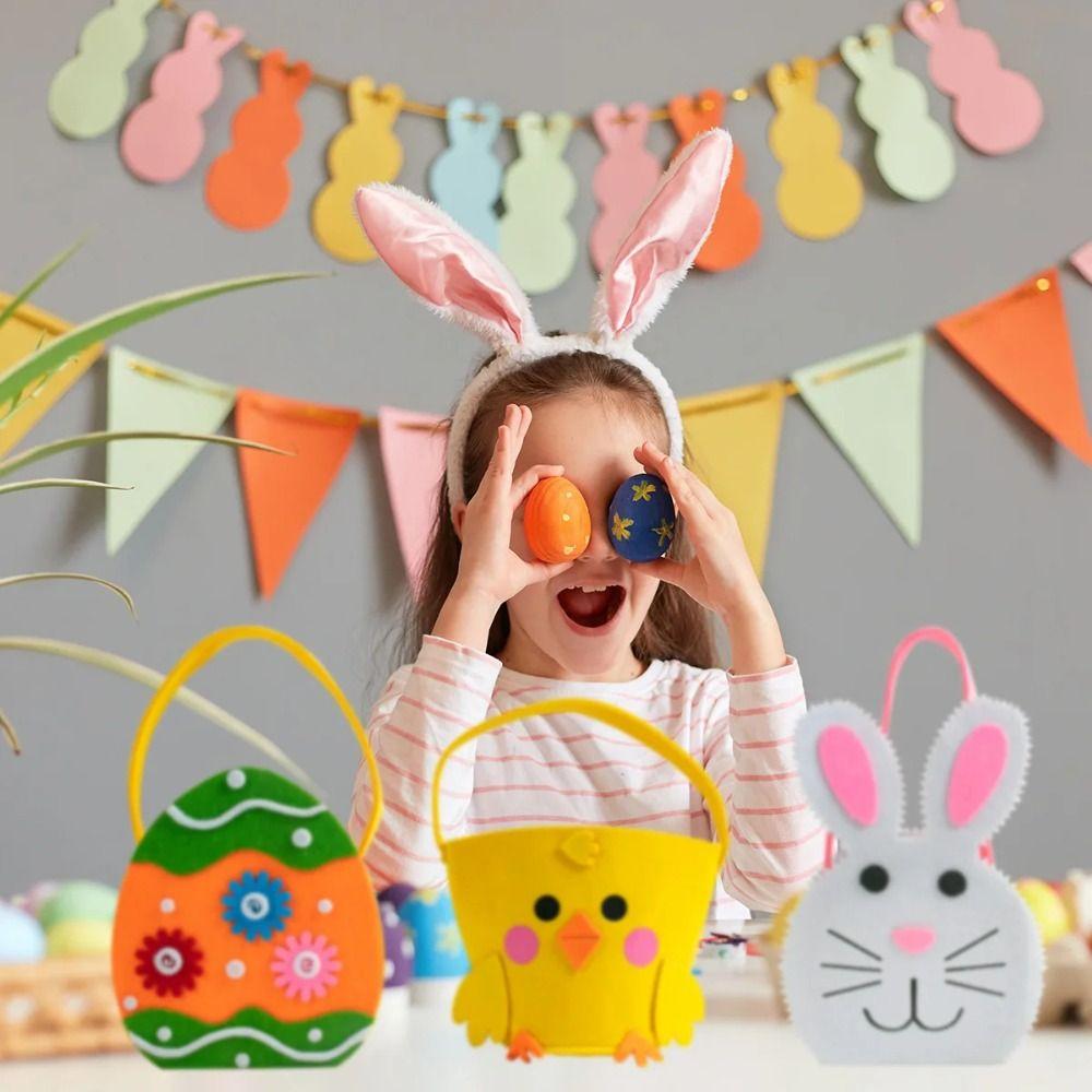 Non-woven Fabric Easter Felt Basket Decorated DIY Easter Bag Easter Felt Tote Bag Toddlers
Non-woven Fabric Easter Felt Basket Decorated DIY Easter Bag Easter Felt Tote Bag Toddlers