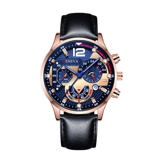 Мужские кварцевые часы с круглым циферблатом, трехглазым календарем, регулируемым 6-контактным ремешком из искусственной кожи, механические без задержки, высокоточные ежедневные наручные часы Timepieceh розового золота
Мужские кварцевые часы с круглым циферблатом, трехглазым календарем, регулируемым 6-контактным ремешком из искусственной кожи, механические без задержки, высокоточные ежедневные наручные часы Timepieceh розового золота