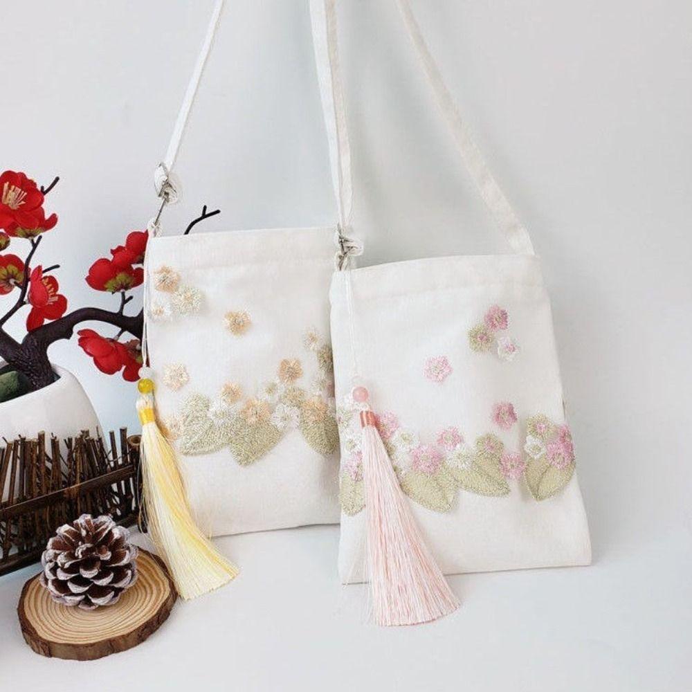 Canvas Vintage Flower Embroidery Hanfu Bag Chinese Style Mobile Phone Purse Outdoor Travel
Canvas Vintage Flower Embroidery Hanfu Bag Chinese Style Mobile Phone Purse Outdoor Travel