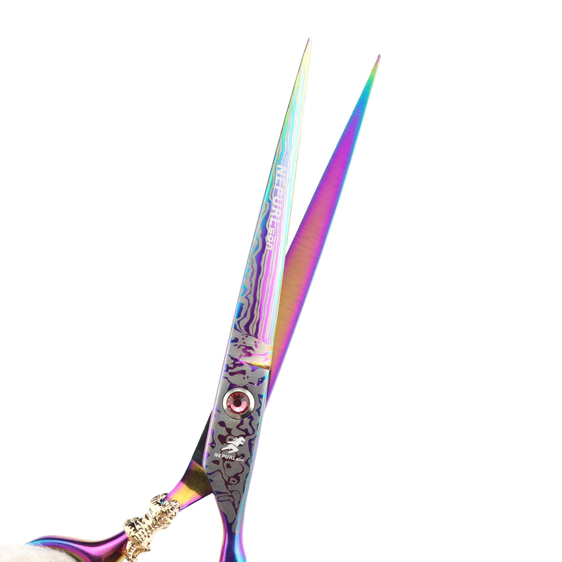 6.0/6. 5/7.0 inch color Nepson, personality, hair scissors, hair scissors sharp knife head flat cut color 7.0inch flat cut
6.0/6. 5/7.0 inch color Nepson, personality, hair scissors, hair scissors sharp knife head flat cut color 7.0inch flat cut