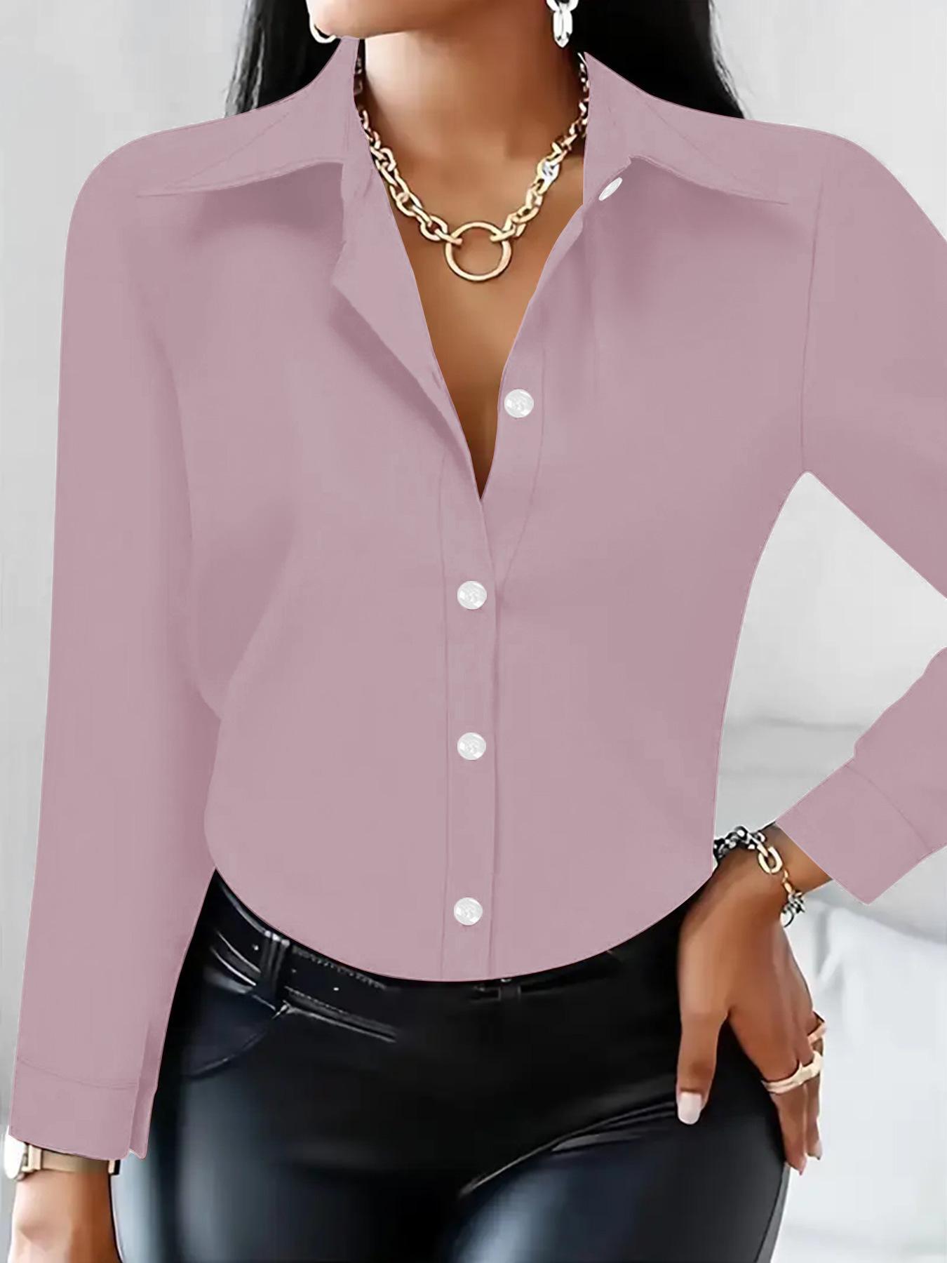 Elegant Women s Long-Sleeved Solid Color Shirt - Basic Casual Office Top Extra Large
Elegant Women s Long-Sleeved Solid Color Shirt - Basic Casual Office Top Extra Large