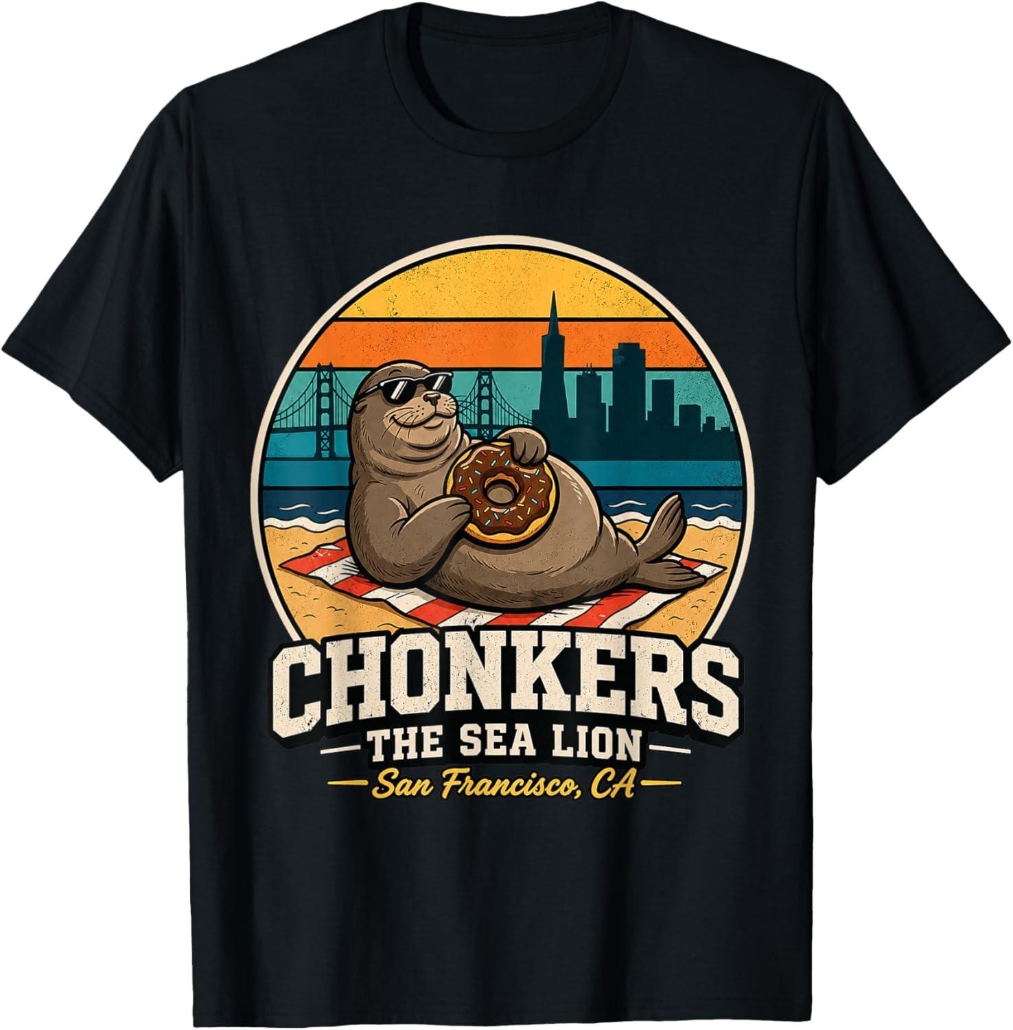 Chonkers The Sea Lion San Francisco CA Funny Marine Animal T-Shirt 5XL різнокольоровий
Chonkers The Sea Lion San Francisco CA Funny Marine Animal T-Shirt 5XL різнокольоровий