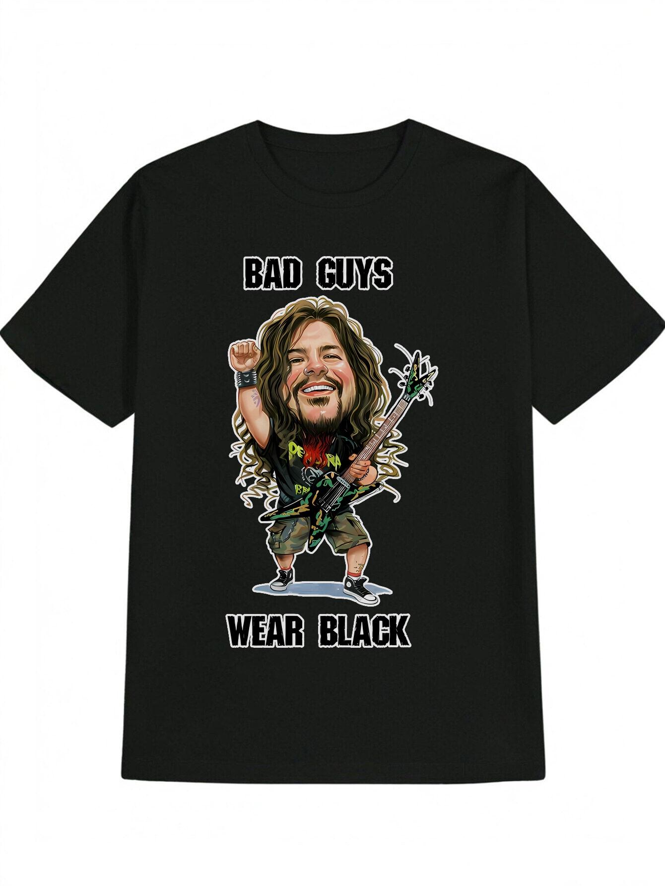 Graphic T-shirt - Edgy Rocker Look with BAD GUYS WEAR BLACK Text - Black Tee for Concerts XXXXL
Graphic T-shirt - Edgy Rocker Look with BAD GUYS WEAR BLACK Text - Black Tee for Concerts XXXXL