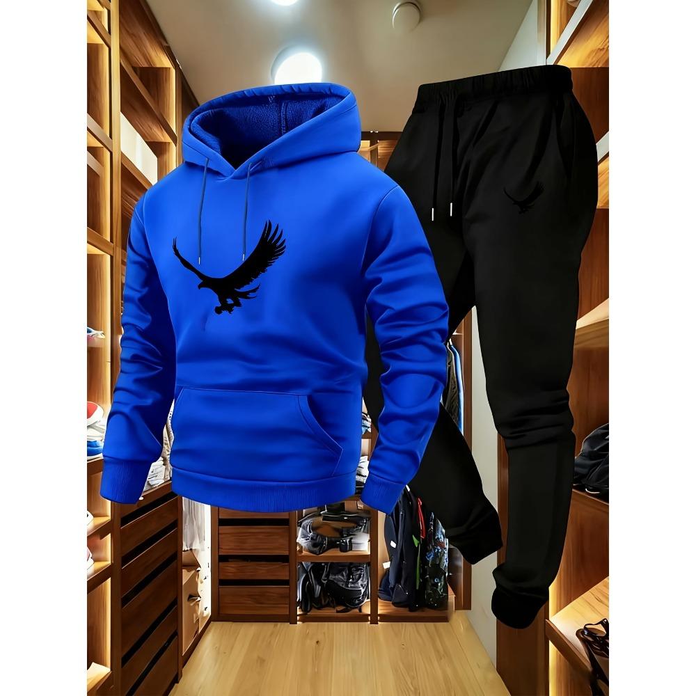 Men s Black Eagle Pattern Set, Urban Fashion, Comfortable and Warm, Fashionable, Hooded Design, Autumn Winter Pants, Hip Hop Set S
Men s Black Eagle Pattern Set, Urban Fashion, Comfortable and Warm, Fashionable, Hooded Design, Autumn Winter Pants, Hip Hop Set S