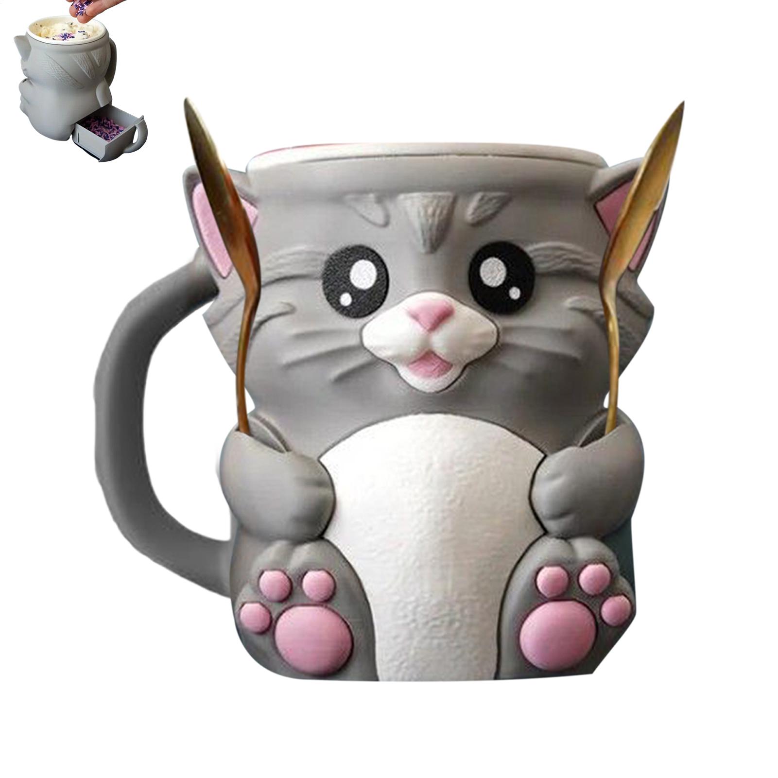Cat Ice Pint Cup Holder Reusable Cat Ice Cream Pint Holder 3D Printed Dessert Cup Sleeves With Spoon For Party Birthday 200ml
Cat Ice Pint Cup Holder Reusable Cat Ice Cream Pint Holder 3D Printed Dessert Cup Sleeves With Spoon For Party Birthday 200ml