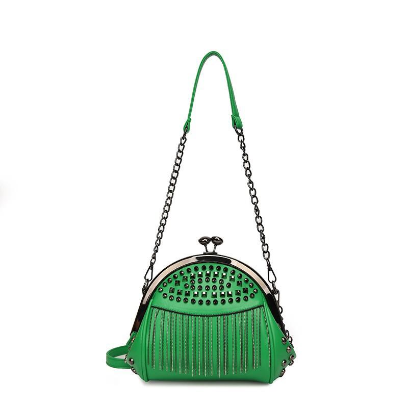 Popular Bag Women s High-end Rivet Tassel Chain Shoulder Cross-body All-match Armpit Clamp Shell зелений
Popular Bag Women s High-end Rivet Tassel Chain Shoulder Cross-body All-match Armpit Clamp Shell зелений