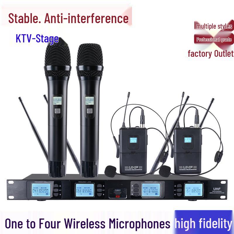 UHF Wireless Lavalier & Earset Microphone Set: One-to-Four for Weddings, Stage, or Conferences. Standard
UHF Wireless Lavalier & Earset Microphone Set: One-to-Four for Weddings, Stage, or Conferences. Standard