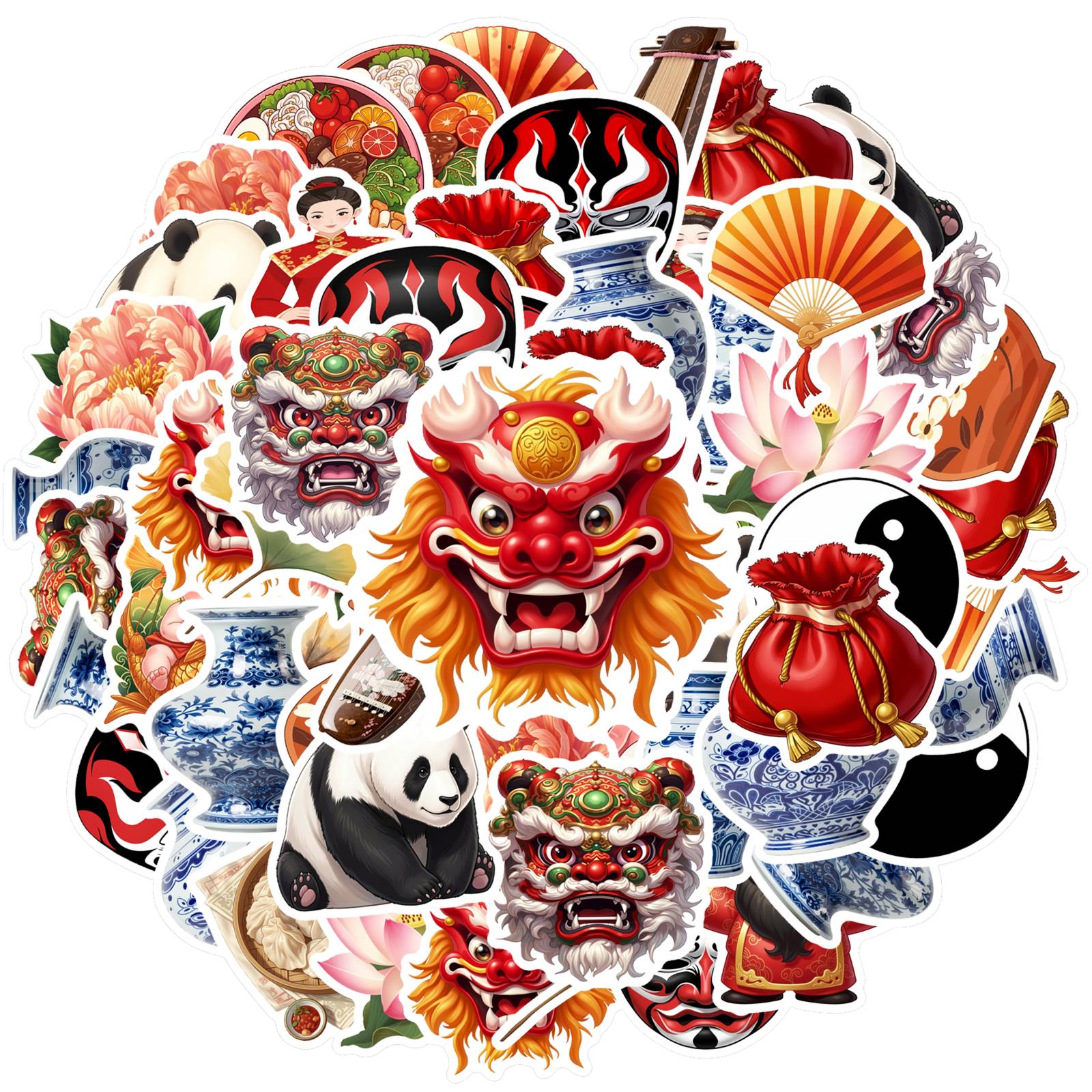 35pcs Cultural Festival Stickers Traditional Chinese Culture Stickers Stickers For DIY Phone Laptop Scrapbook
35pcs Cultural Festival Stickers Traditional Chinese Culture Stickers Stickers For DIY Phone Laptop Scrapbook