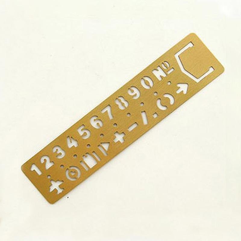 Multi-functional Metal Bookmark & Ruler with Letter and Number Template 13cm
Multi-functional Metal Bookmark & Ruler with Letter and Number Template 13cm